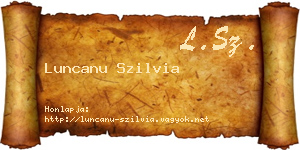 Luncanu Szilvia névjegykártya