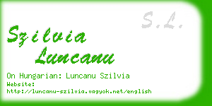 szilvia luncanu business card